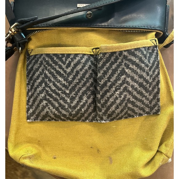 Spartina 449 Crossbody LORELEI Hipster Bag Slate Colored herringbone pattern - Picture 10 of 10